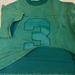 Green Oversized Jersey Style Sweatshirt